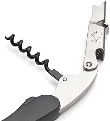 VINAK Sacacorchos camarero profesional XPERT en acero inoxidable con doble apoyo - Imagen 6