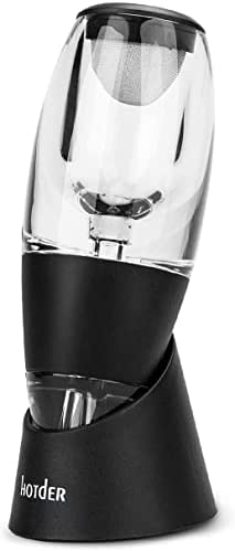 hotder Wine Aireador de Vino Tinto con Base para Vino Tinto, Negro. - Imagen 6