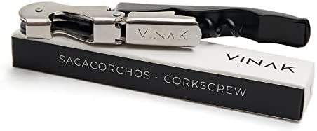 VINAK Sacacorchos camarero profesional ECO en acero inoxidable con abrebotellas, doble - Imagen 2