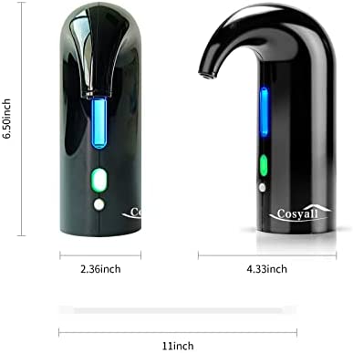 Decantador de aireador de vino eléctrico recargable USB portátil, dispensador de vino - Imagen 8