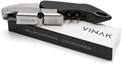 VINAK Sacacorchos camarero profesional XPERT en acero inoxidable con doble apoyo - Imagen 2
