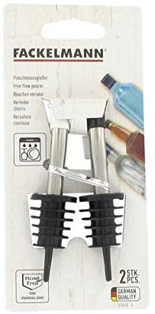 Fackelmann Vertedor de Vino, Ayuda para Verter Sin Goteo, Acero Inox y Prolipropileno, - Imagen 2