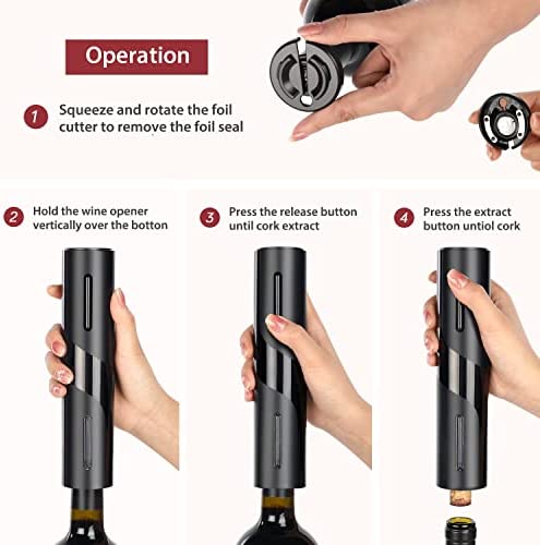 Sacacorchos eléctrico usb 6 en 1, abridor de botellas de vino, abrebotellas inalámbrico, - Imagen 4