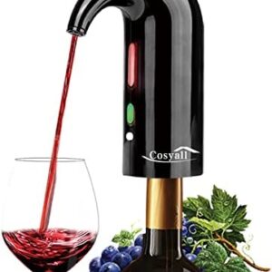 Decantador de aireador de vino eléctrico recargable USB portátil, dispensador de vino