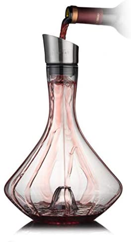 Decantador de Vino, Jarra de Vino Tinto con Aireador Integrado, Vino de Regalo, Tapón - Imagen 5