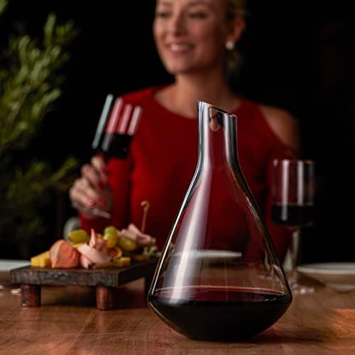 Decantador de Vino – Jarra de Vino de Cristal Soplado a Mano – Moderno y Elegante - Imagen 2
