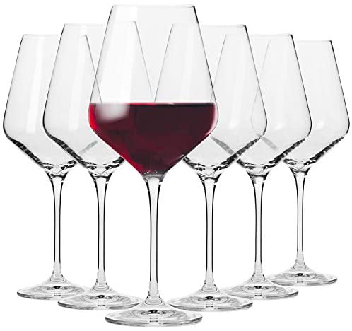 Krosno Copas de Vino Tinto | 490 ML | Avant-Garde Collection | Perfectos para Uso en Casa,
