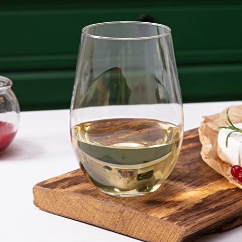 Krosno Copas de Vino Tinto sin Tallo | 580 ML | Harmony Collection | Vasos de Agua Jugo - Imagen 5