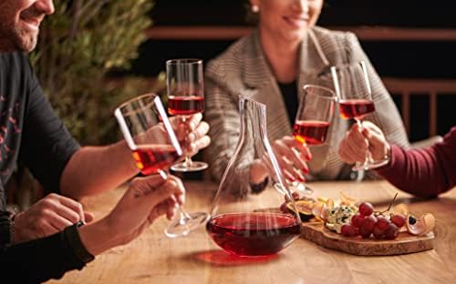 Decantador de Vino – Jarra de Vino de Cristal Soplado a Mano – Moderno y Elegante - Imagen 4