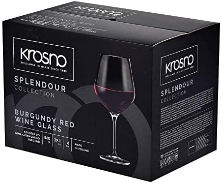 Krosno Grande Copas de Vino Tinto | Conjunto de 6 Piezas | 860 ML | Splendour Collection | - Imagen 6