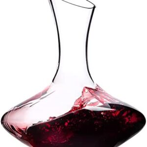 Decantador de Vino – Jarra de Vino de Cristal Soplado a Mano – Moderno y Elegante
