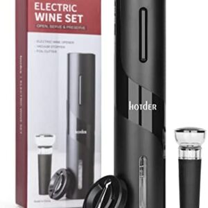 Hotder Sacacorchos eléctrico inalámbrico (3 en 1), Abridor de botellas del vino,