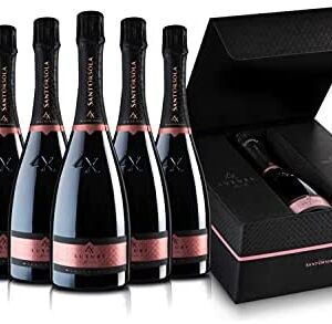 Sant'Orsola Prosecco DOC Rosè LX Brut Millesimato Vino Espumoso Italiano Seco - 6 Botellas