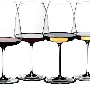 Riedel Winewings - Juego de degustación de copas de vino (4 unidades), transparentes