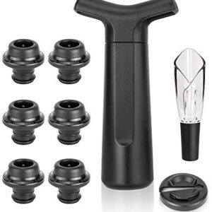 Ventvinal Tapones y vertedores para Vino Bomba de Vino con 6 Tapones, 1 Vertedor de Vino y