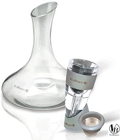 VB VIN BOUQUET Aireator with 1,5 litros Wine Decanter Aireador de Vino, Decantador: - Imagen 3