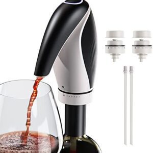 CIRCLE JOY Aireador y Vertedor de Vino Eléctrico Recargable 3 en 1 Decantador de Vino