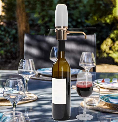 WIWONEY Aireador y vertedor eléctrico de vino, Decantadores automático inteligente, - Imagen 7
