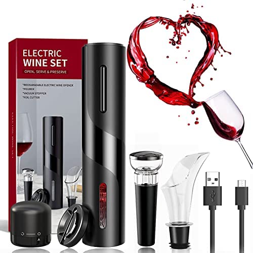 Sacacorchos eléctrico usb 6 en 1, abridor de botellas de vino, abrebotellas inalámbrico,