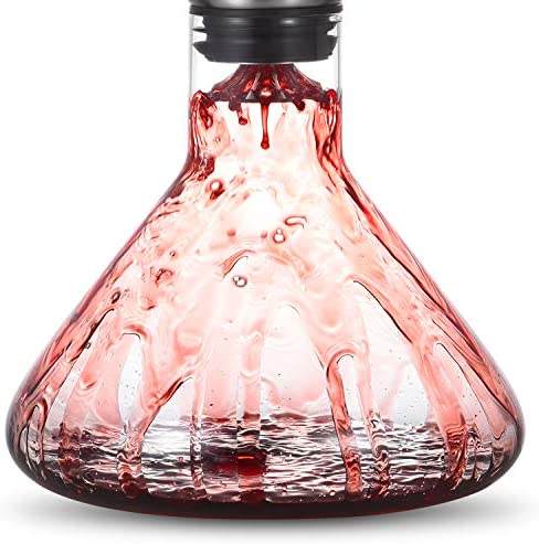 Cooko Aireador Decantador de vino,Jarra de Respiración de Vino con Tapa de Vertido,Vidrio - Imagen 2