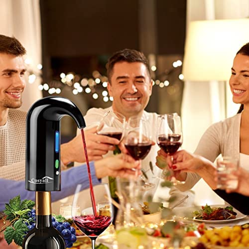 Decantador de aireador de vino eléctrico recargable USB portátil, dispensador de vino - Imagen 6